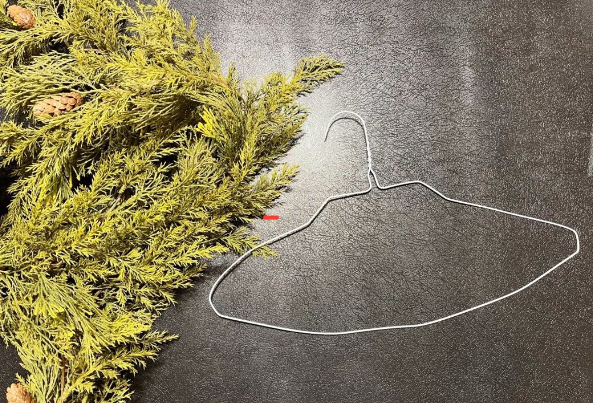 Pine Garland makeover into a wreath